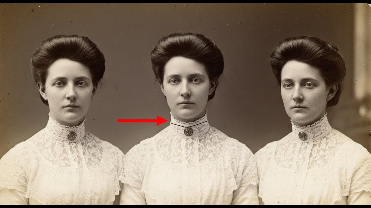 Three Sisters in 1903 Look Identical — Until You Zoom In on the Middle One's Neck