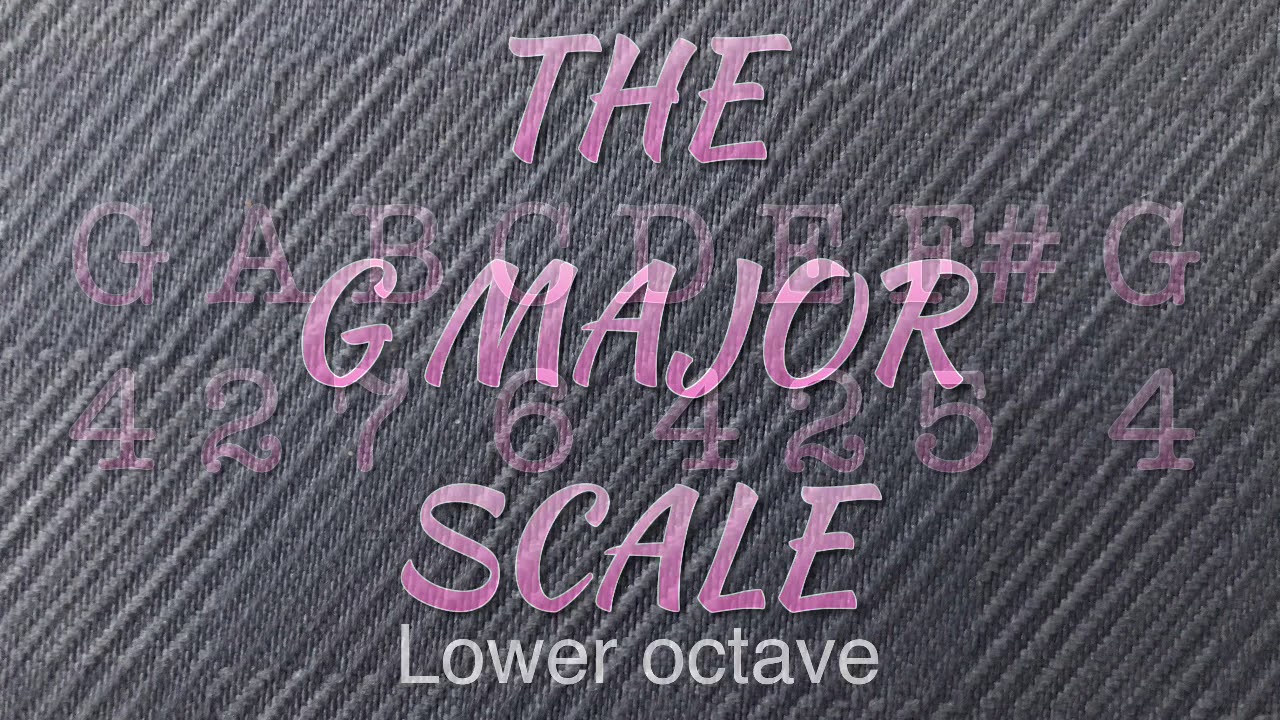 G Major Scale for Trombone (lower octave)