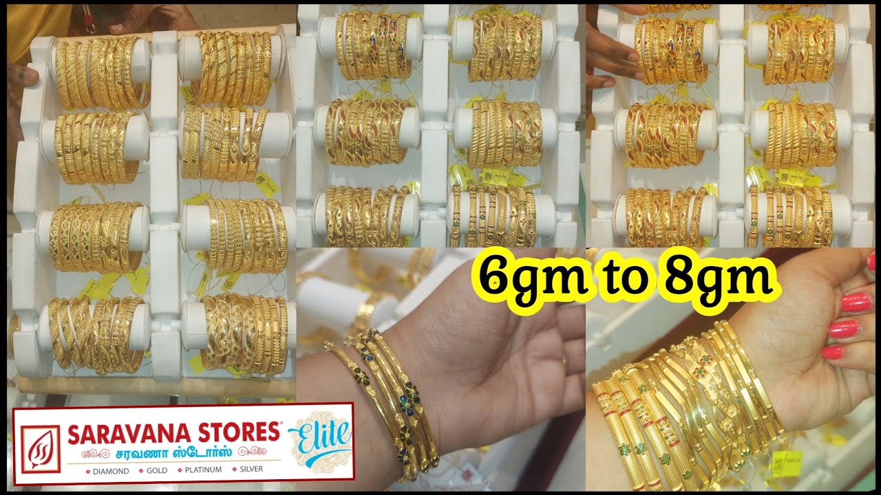 Bangles in 6gm to 8gm SARAVANA ELITE light weight Dailywear bangles Angadi theru shopping channel
