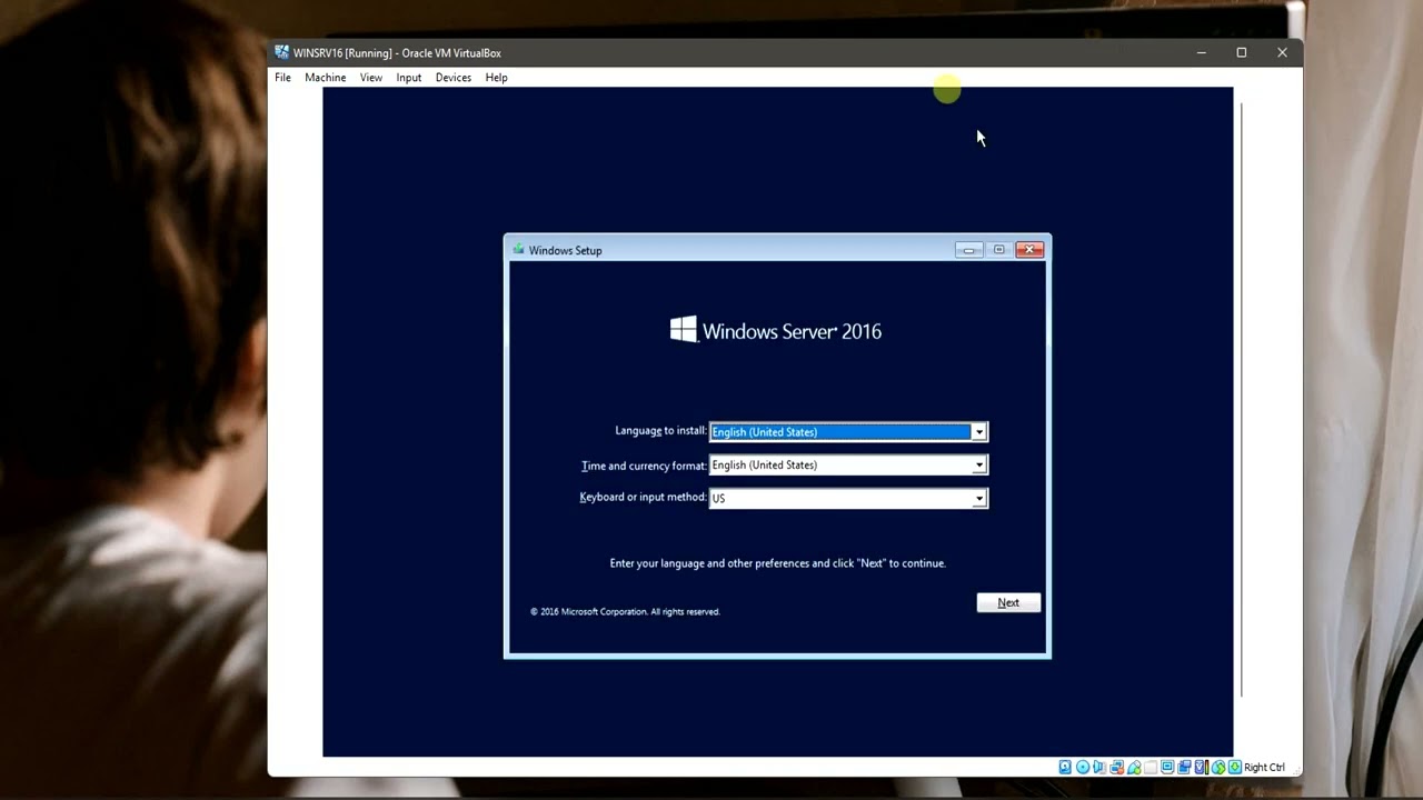 Installation of Windows Server 2016 Data Center in Oracle Virtualbox in 5 minutes