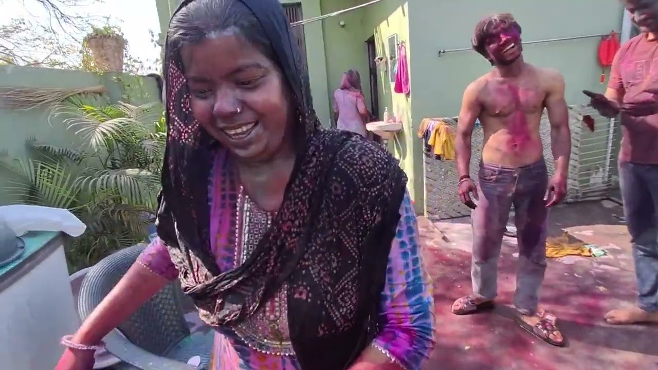 खैरपुर में मचाई होली की धूम#  funny #comedy #subscribe my channel #family vilog 🕺 ♥️ 