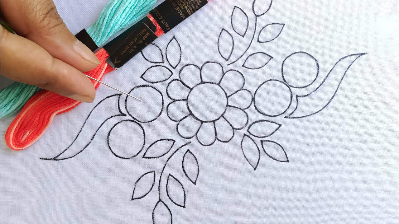 latest all over stitch by hand embroidery-239,হাতের কাজের  জামার  ডিজাইন,All over Design for Dresses