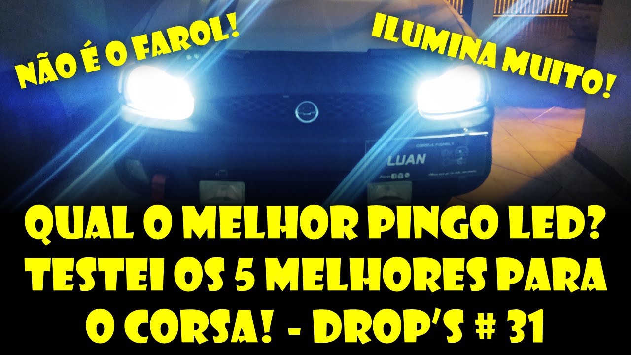 QUAL O MELHOR PINGO LED PARA O CARRO? TESTEI OS 5 TOPS!