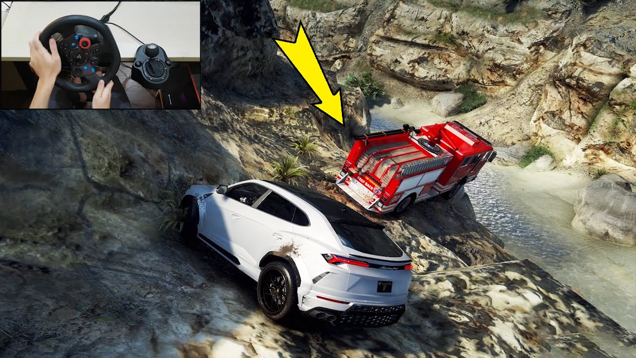 GTA 5 - Lamborghini Urus Rescues the Accident Fire Truck | DP Gaming