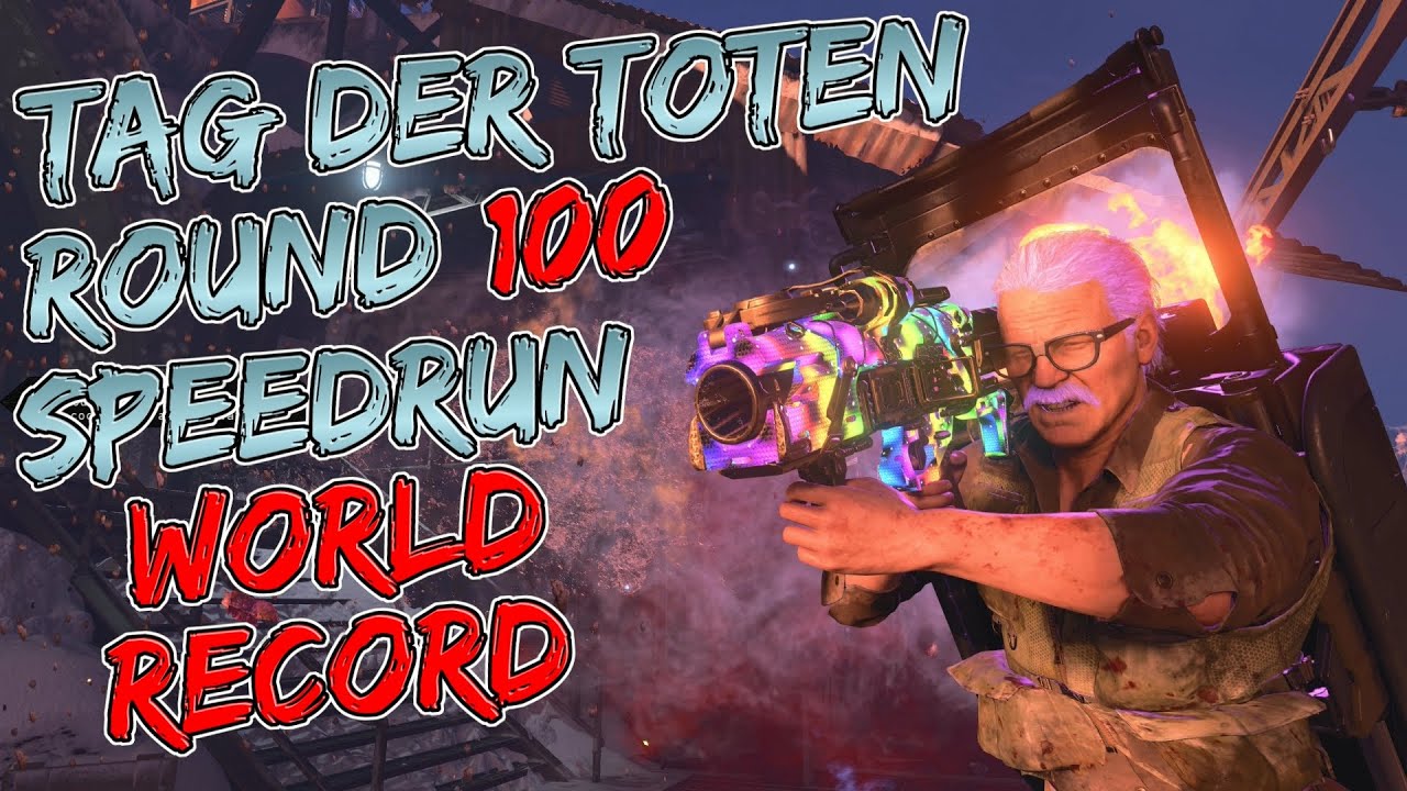 Round 100 Speedrun World Record Tag Der Toten (2:35:22) - Black Ops 4 Zombies DLC 4