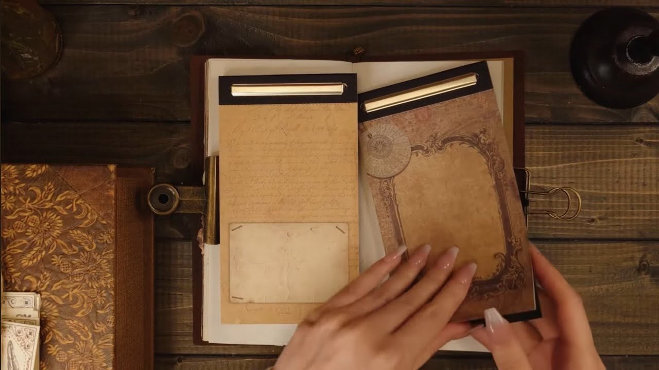 ASMR｜ビンテージコラージュのアイデア/Vintage Journaling｜Relaxing Paper sounds
