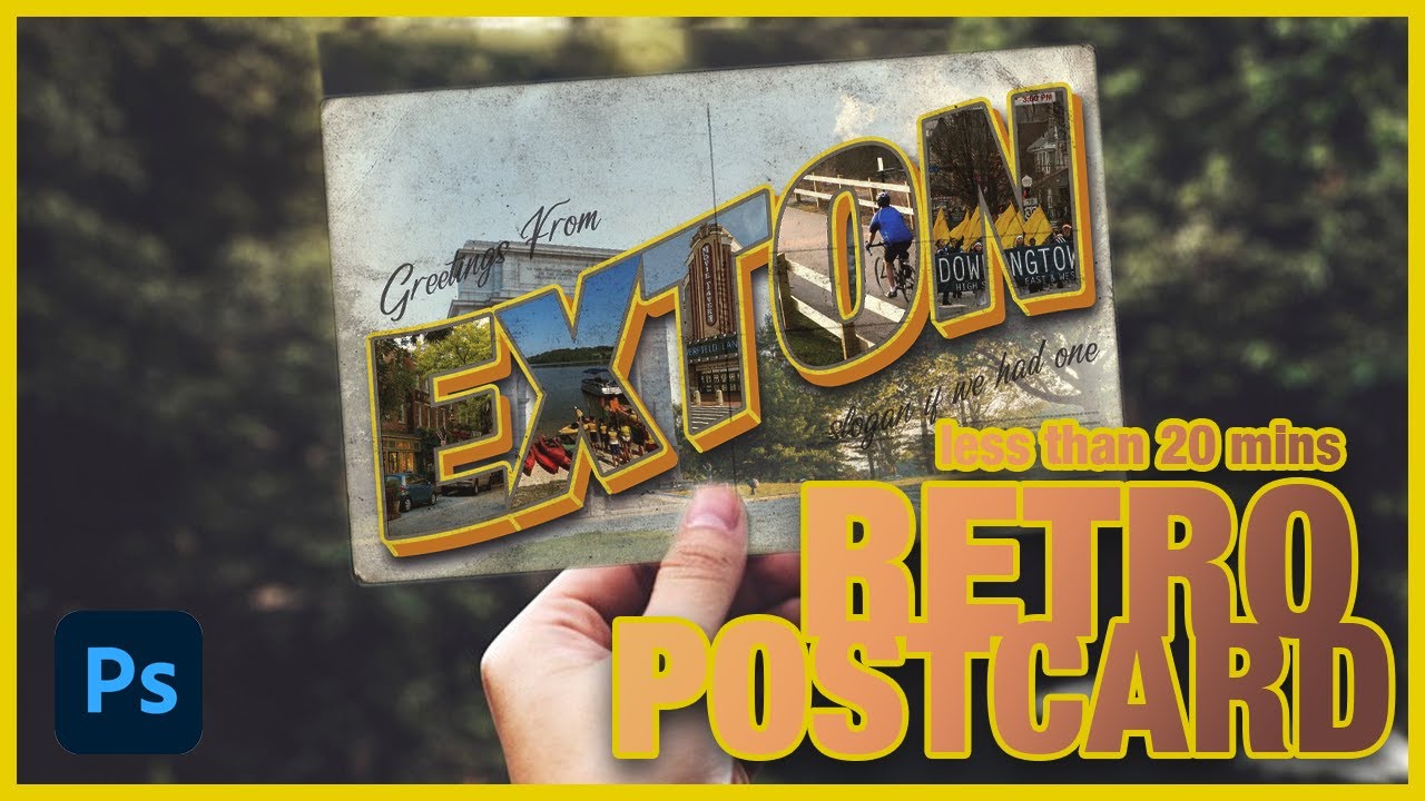 Create a real Retro Postcard in under 20 mins