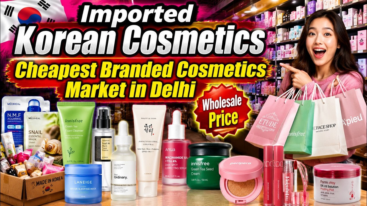 Imported Korean Cosmetics 🤯🔥 | Cheapest Branded Cosmetics Market in Delhi | Hammad Cosmetics