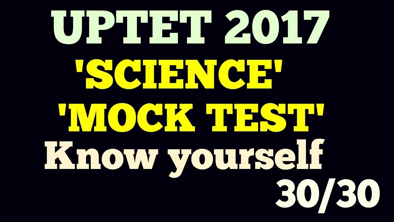 UPTET SCIENCE MOCK TEST