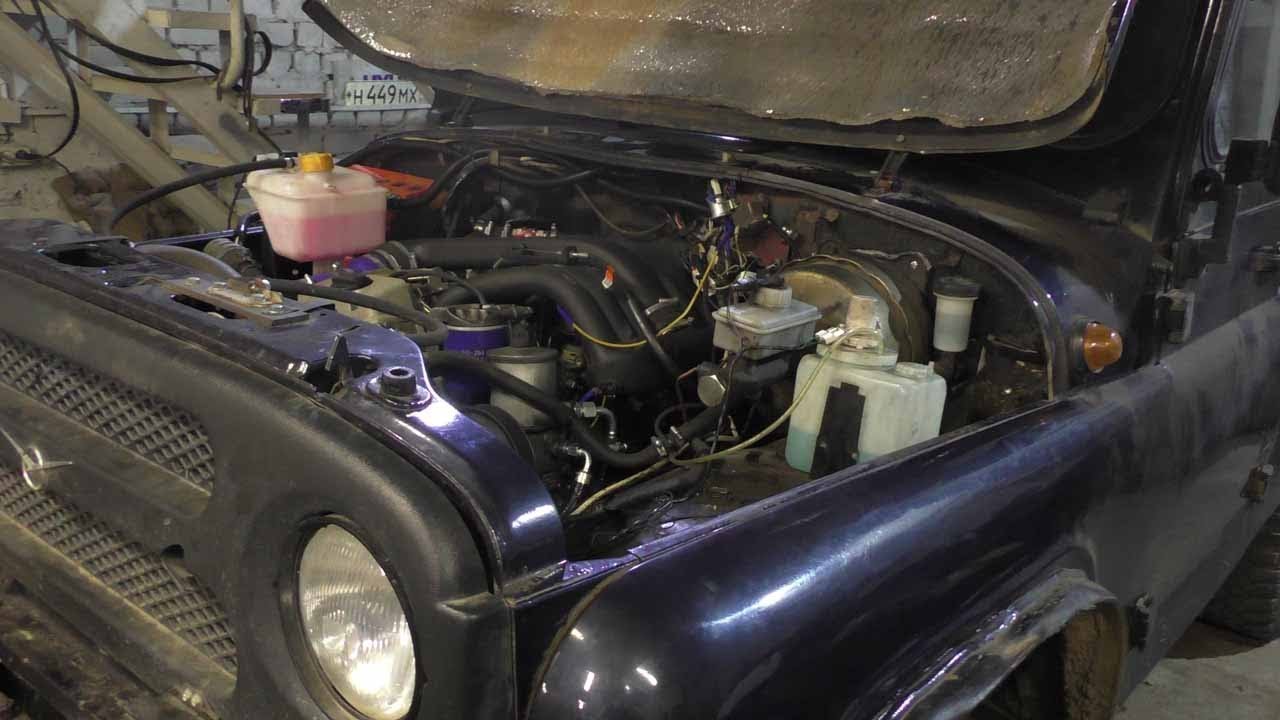 УазТех: Установка om605TD на УАЗ Хантер, с Ульяновской КПП 5ст