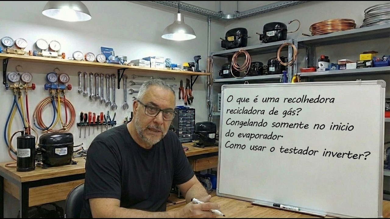 Recolhedora Recicladora de Gás - Evaporador Só Congela a Primeira Linha - Testar Compressor Inverter