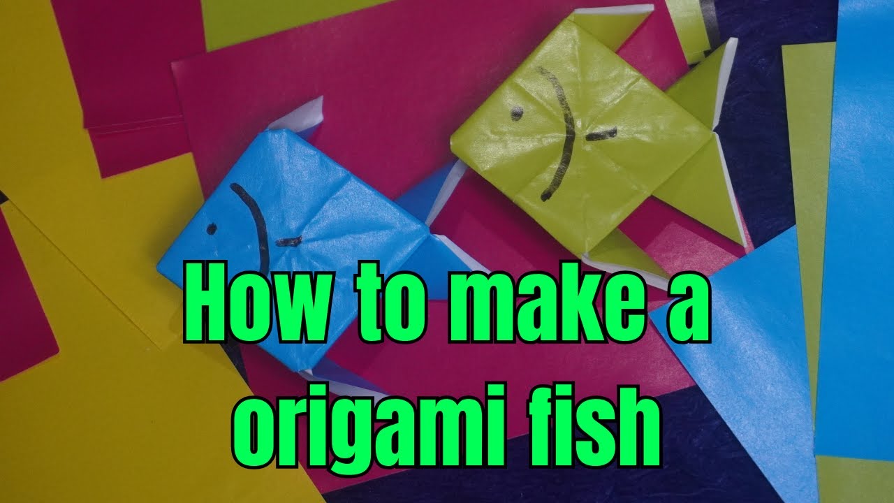 How to make a origami fish very easy with paper step by step
