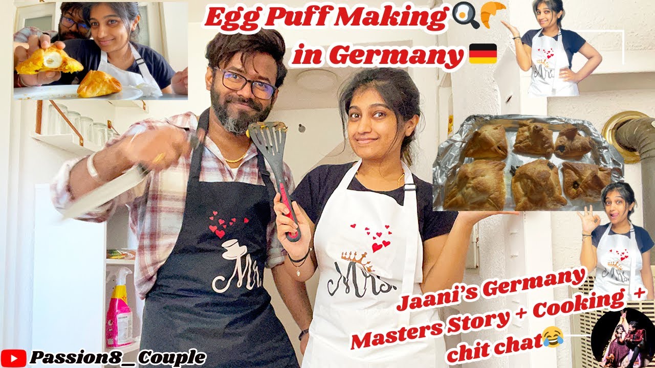 ಮೊದಲ ಬಾರಿಗೆ Egg Puff ತಯಾರಿ 🍳🥐|Jaani’s First Days in Germany 🇩🇪| Cooking+ Fun Chit Chat |Gagana Catty