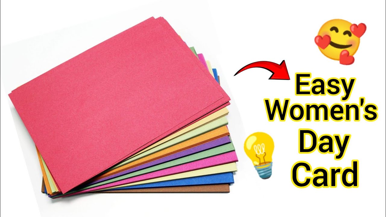 Women's day Card Ideas / Women's Day Card / Women's Day Greeting Card / Easy Women's Day card 