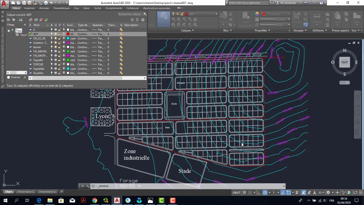 Exporter le dessin du réseau d'AEP réalisé avec Autocad vers Epanet via Epacad
