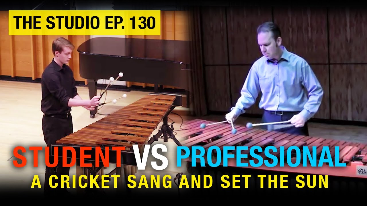 Two Levels Of Percussionist Perform 