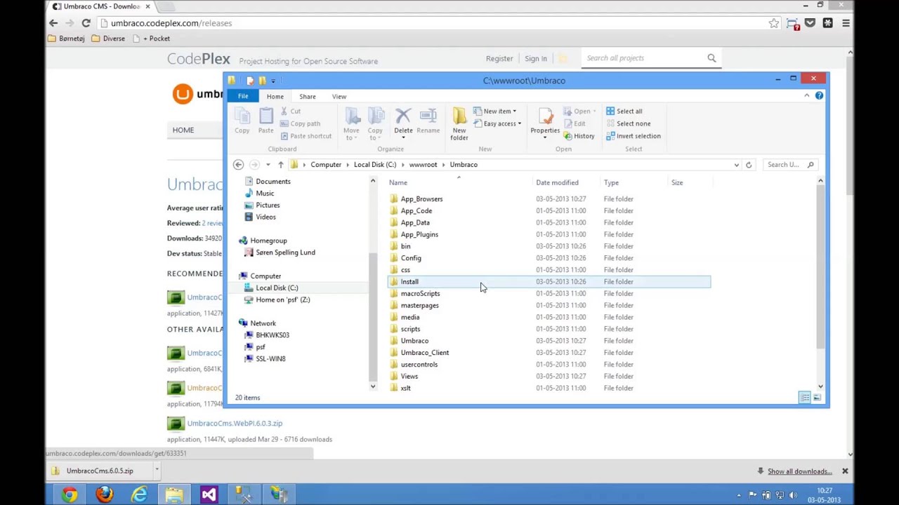 Installing Umbraco before installing uCommerce