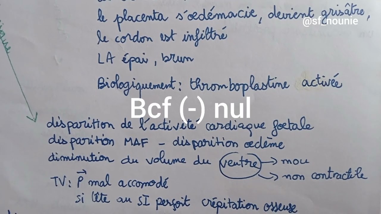 Obst&eacute;trique path : MIU ( mort in utero) 🕊️