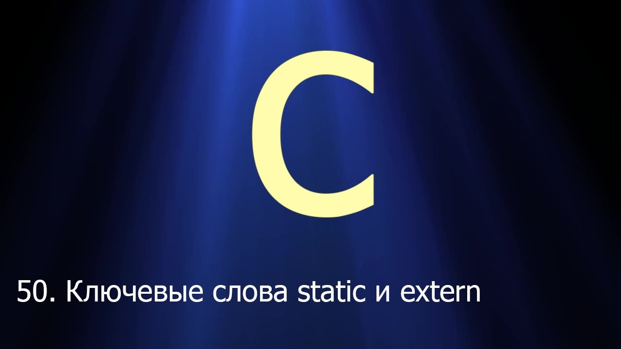 #50. Ключевые слова static и extern | Язык C для начинающих