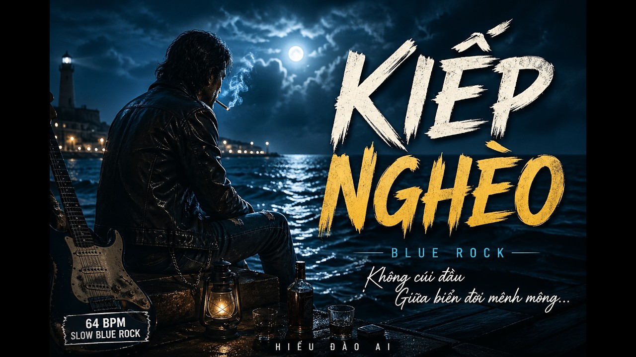 KIẾP NGHÈO NHƯNG TỰ DO | Smoky Blue Rock Ballad – Deep Husky Male Vocal  – Hiếu Đào AI Music