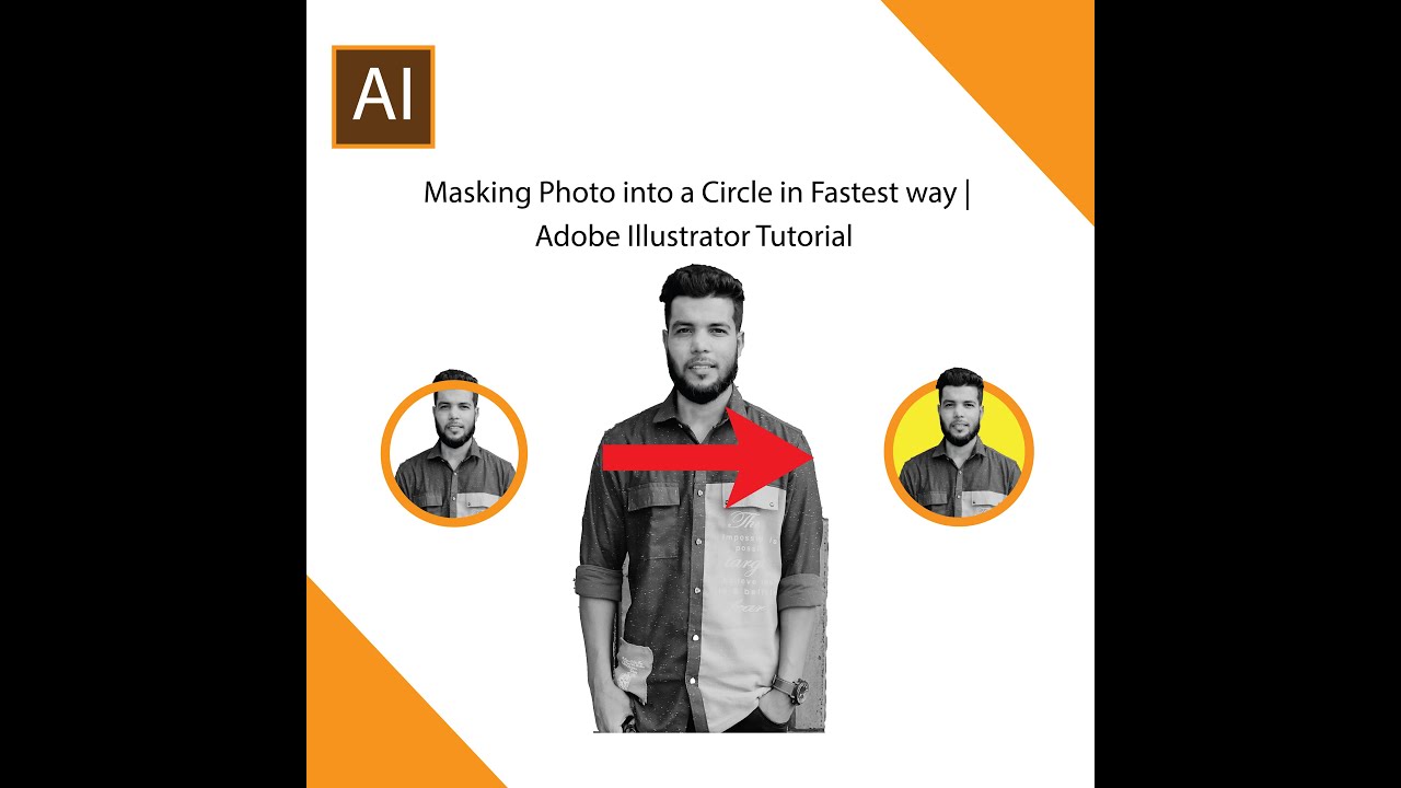 Masking Photo into a Circle in Fastest way | Adobe Illustrator Tutorial #masking #Youtube #tutorial