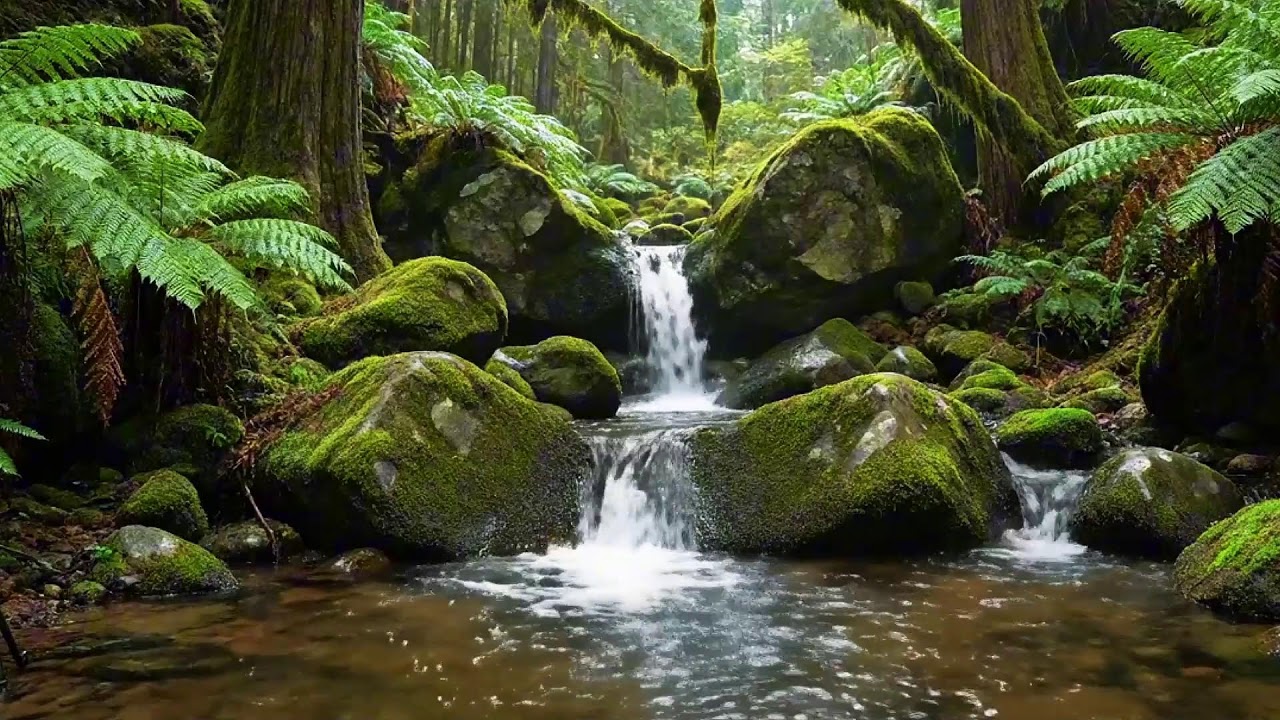 Gentle Flowing River with Birdsong Ambience for Focus