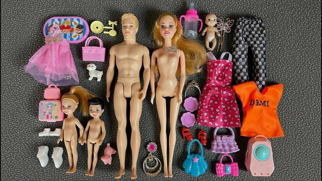 14 Minutes Satisfying with Unboxing Barbie Family Playset, Doll Dressup 👗Toys ASMR | Review Toys