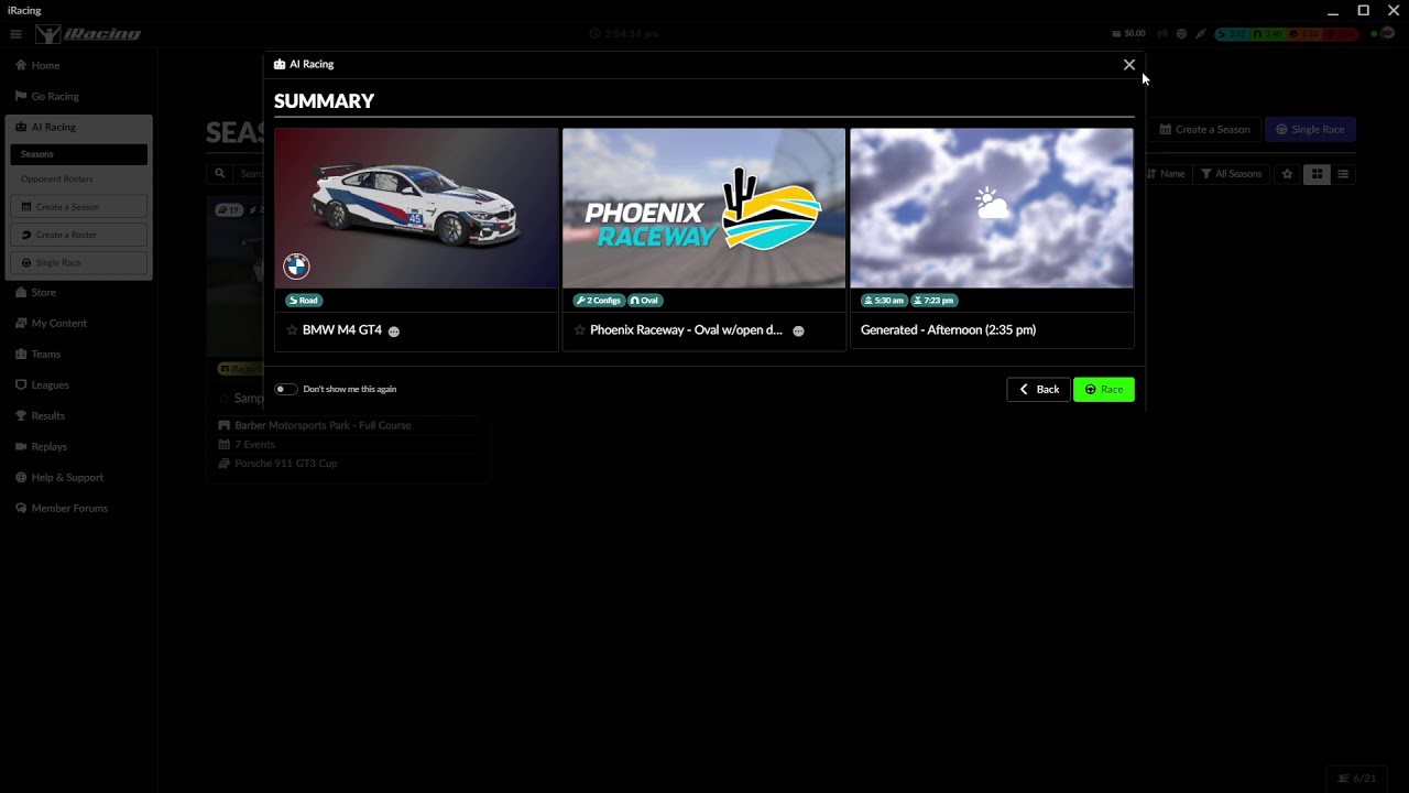 iRacing | How to setup AI Races and Seasons