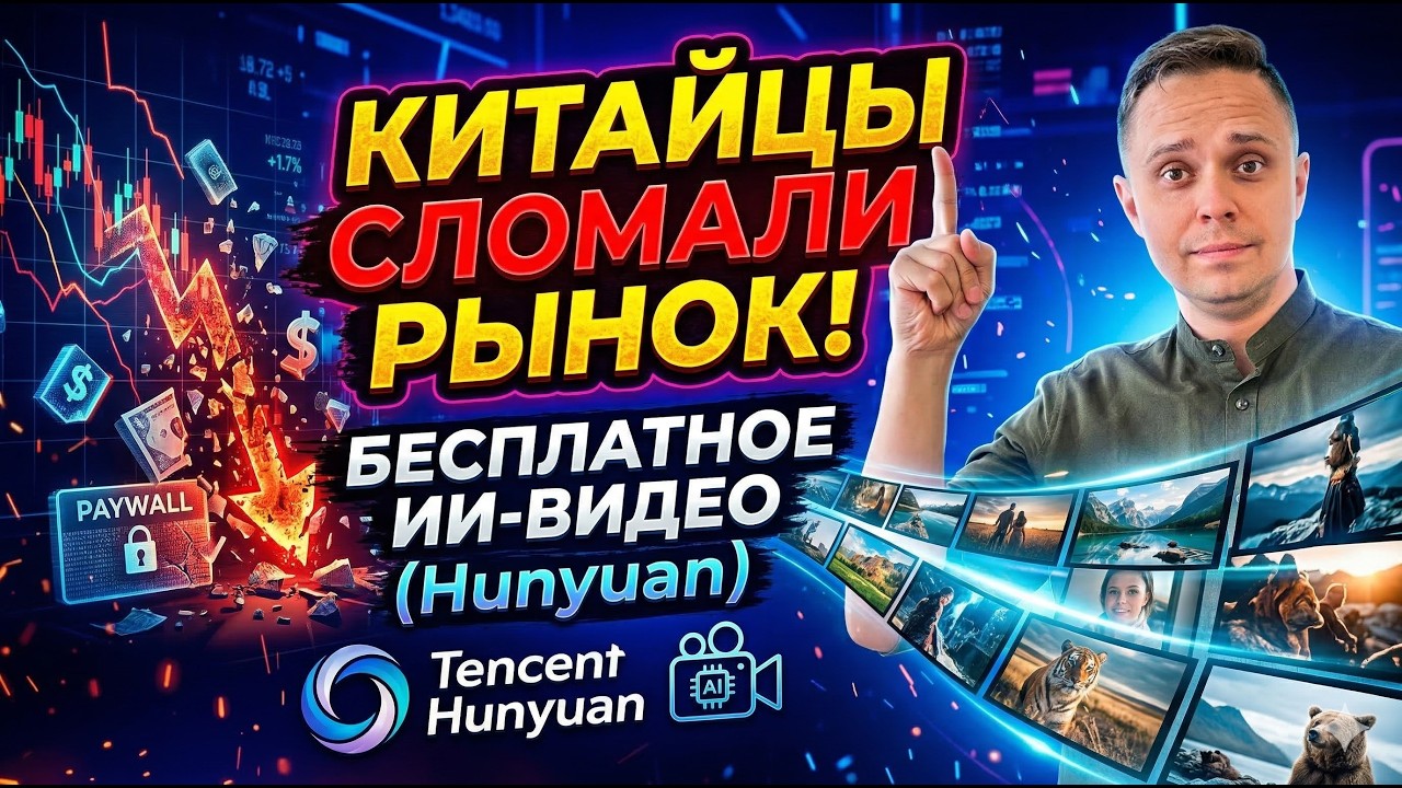 Китайцы сломали рынок: Бесплатное ИИ-видео прямо в браузере (Hunyuan)