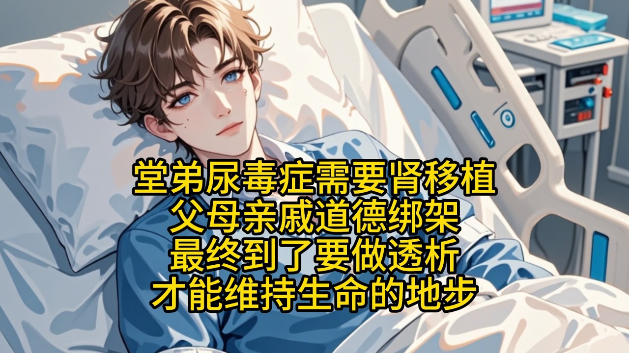 堂弟尿毒症需要肾移植，父母亲戚道德绑架，最终到了要做透析才能维持生命的地步