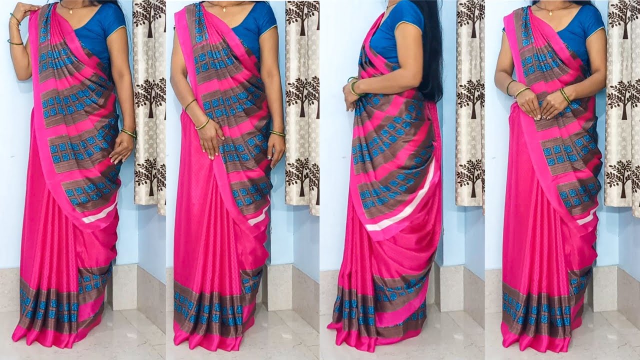 सीधा पल्लू साड़ी कैसे पहनें | साड़ी पहनने का सबसे आसान तरीका | step by step | parfect pleats 