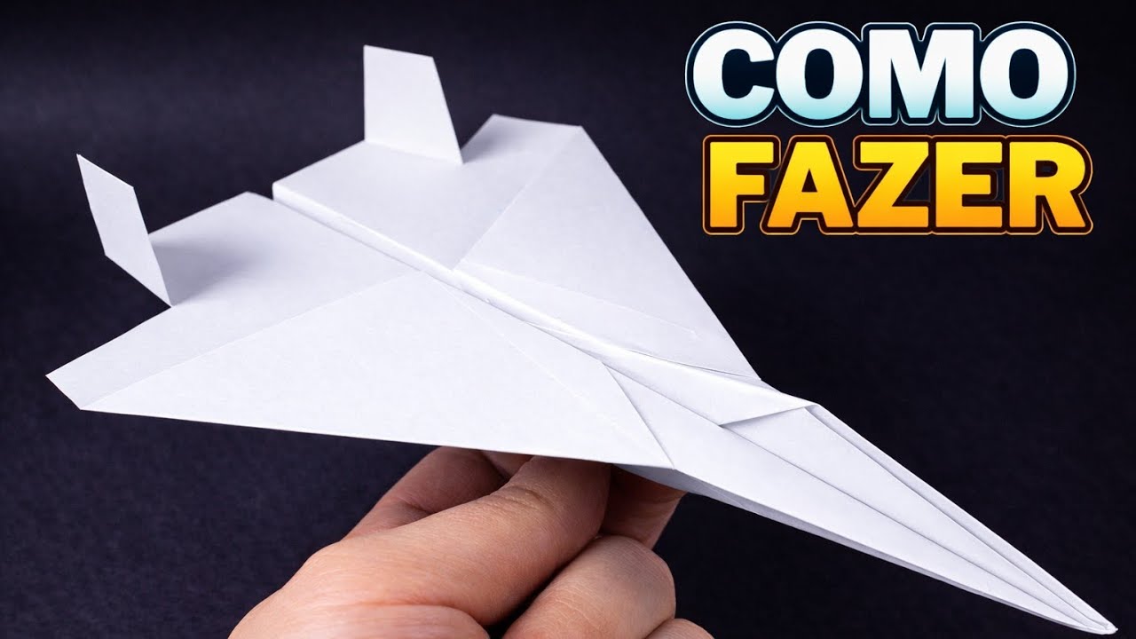 AVIÃO CAÇA SUPER SÔNICO DE PAPEL.