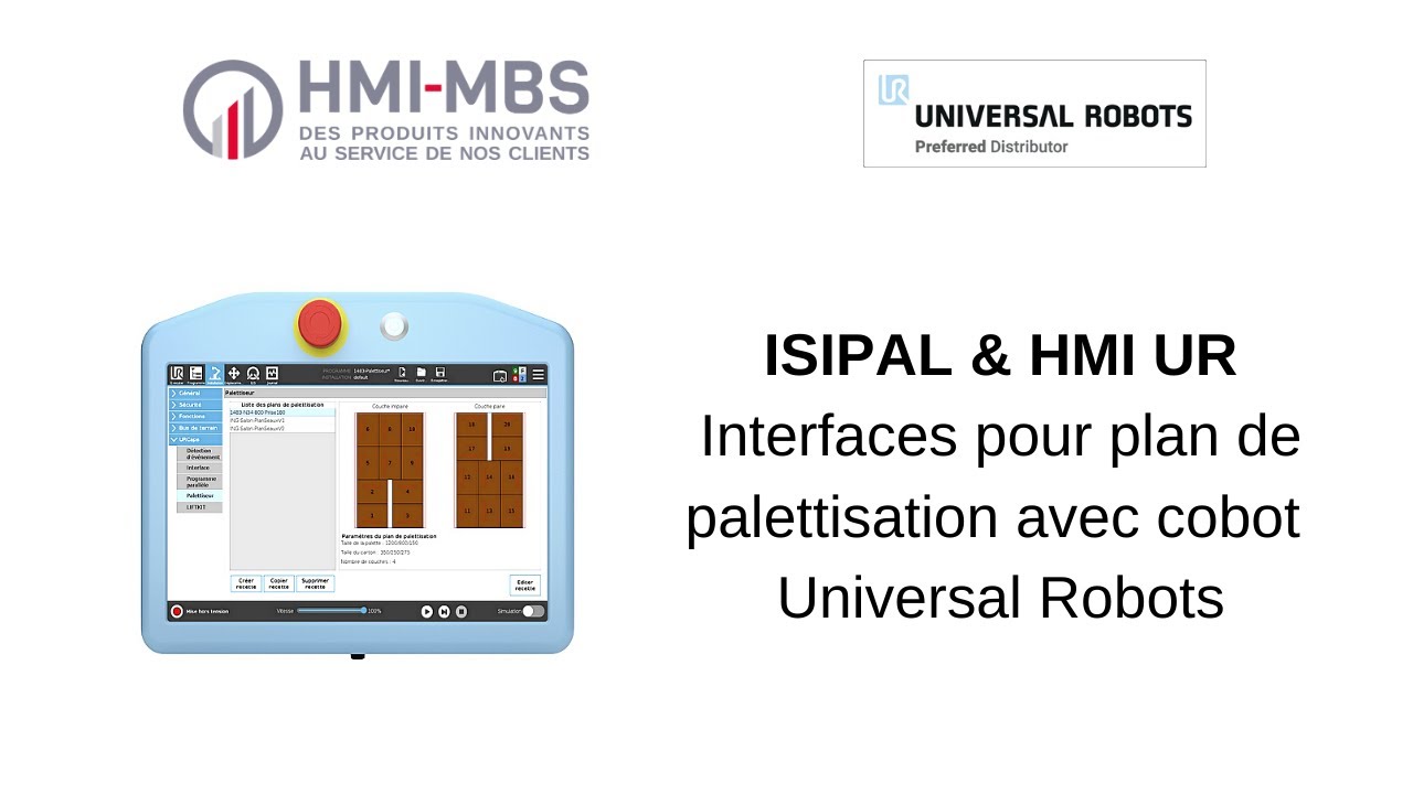 ISIPAL & HMI UR, interfaces pour simplifier votre palettisation sur les cobots Universal Robots