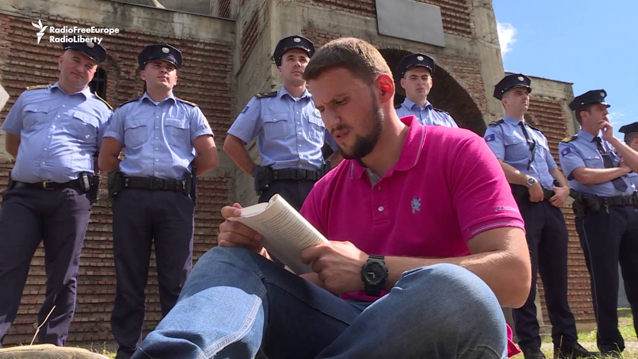 Kosovo Students Stage Sit-in Around Serb-built Orthodox Church