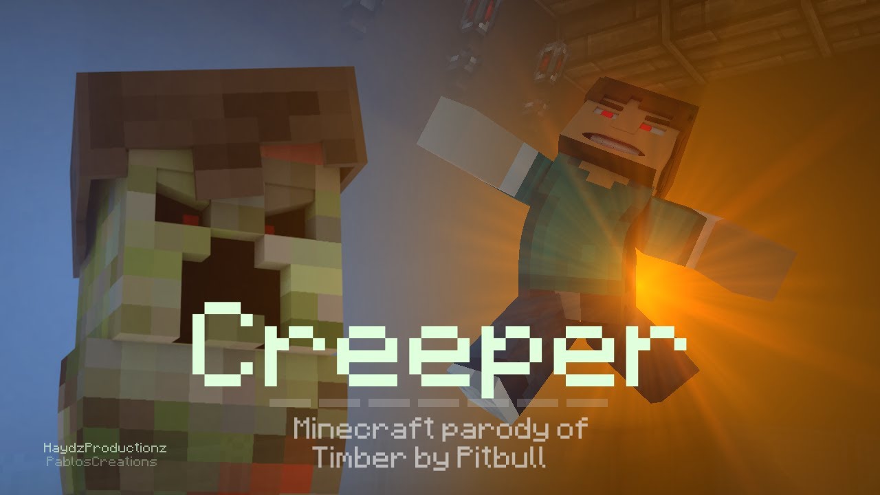 ♪CREEPER♪ - A Minecraft Parody of Pitbull - Timber (Music Video)