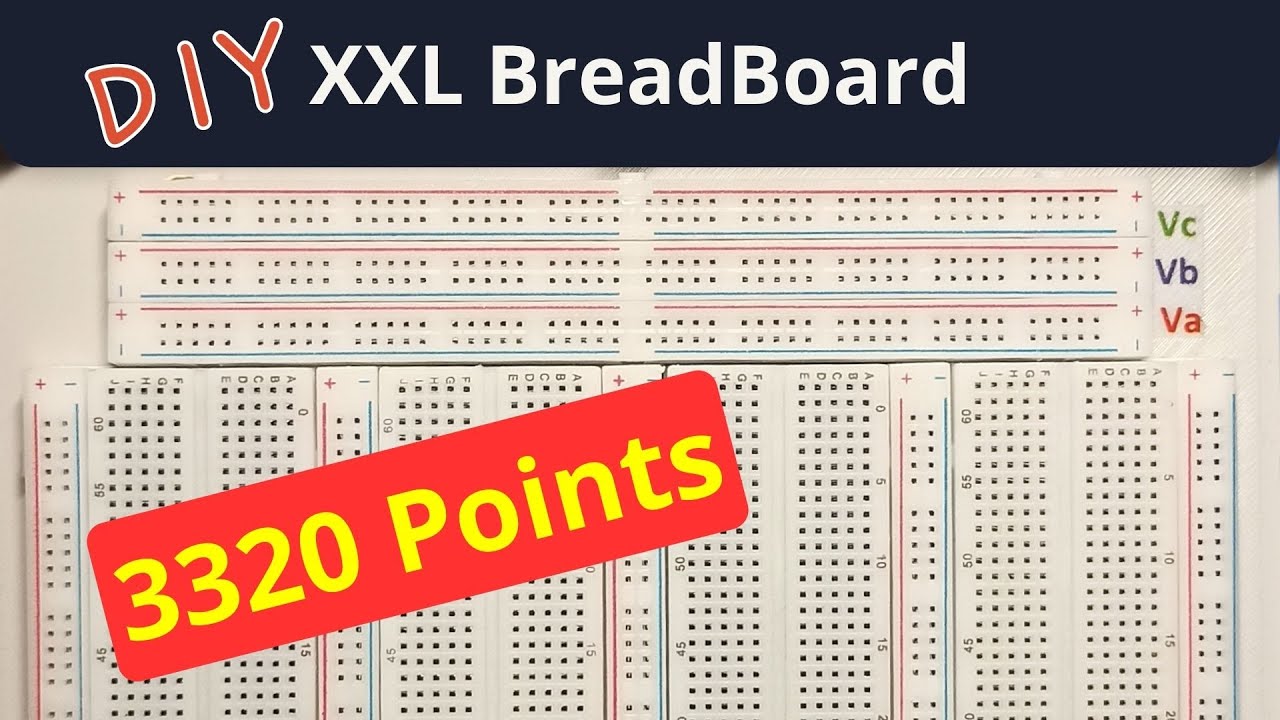DIY | How to Make XXL BreadBoard - 3320 Points With a Display #electronic #circuit