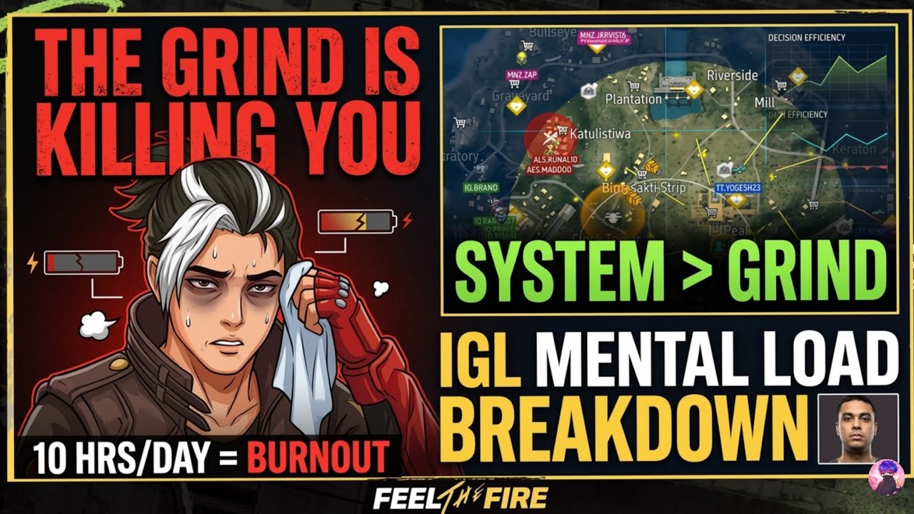 IGL Burnout in Indian Esports 2026 — Why 10 Hours/Day Isn’t Growth (Real Mental Load Breakdown)