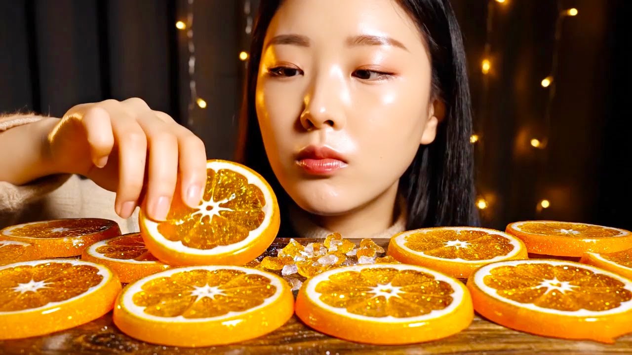 ASMR Glass Fruit Eating 🍎🍍🍇 Crunchy Sugar Glass Bites Compilation  No Talking