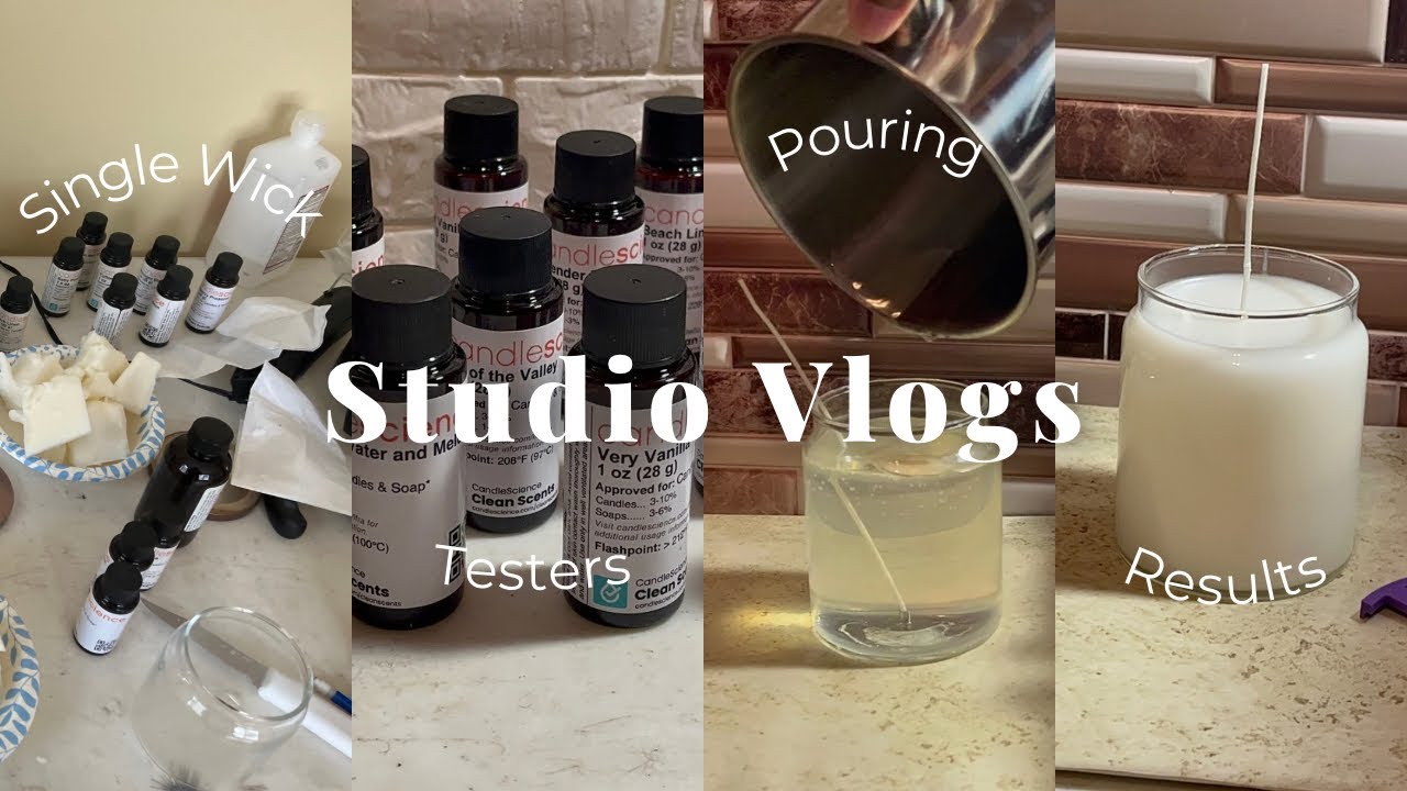 Vault Studio Vlog: Finding The BEST Wick For My Single Wick Apothecary Jars, New Product Background