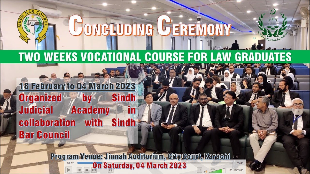 Vocational Course for Law Graduates | Batch - 2 | Karachi | SJA