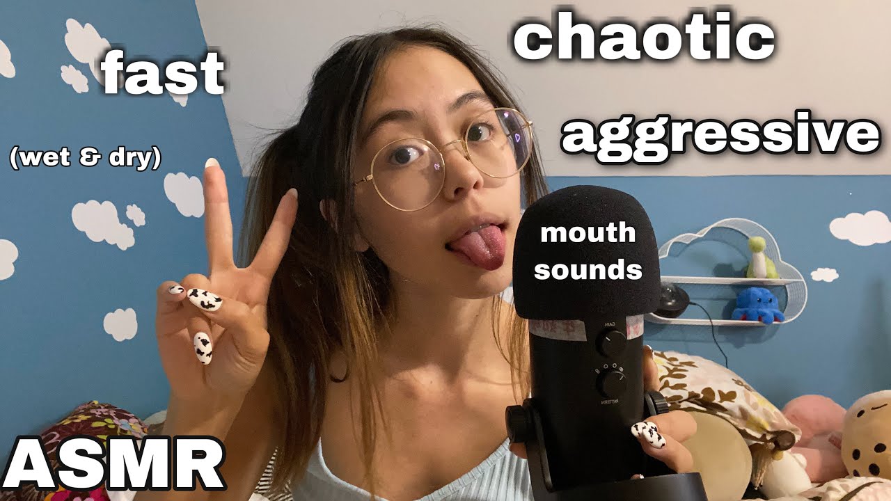 ASMR | Very Fast and Aggressive Mouth Sounds + Hand Movements