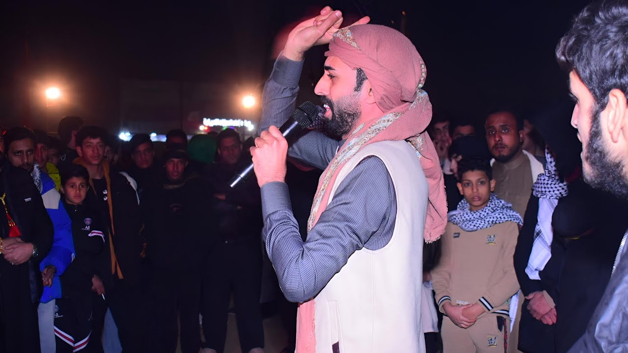 💔 مشهد مؤثر 💔الشاعر كاظم الزركاني  يحضر مجلس عزاء السيدة زينب عليها السلام، رغم مرض والدته 