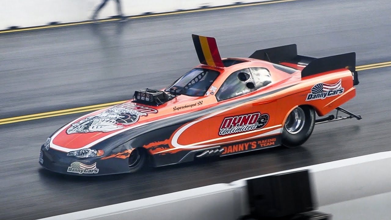 5-sec European Top Alcohol & Nitro Injected, A/Fuel Dragsters battling at Hockenheimring!