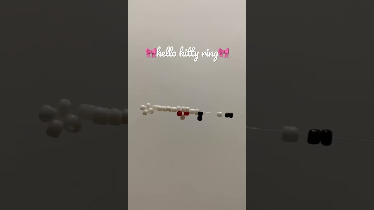 hello kitty ring tutorial #beaded #diy #tutorial #beads #beadedjewelry #beadings #beadingtutorial