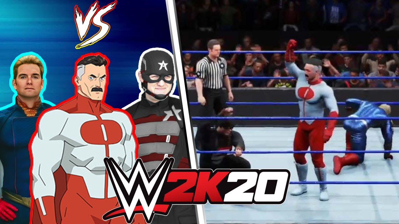 Homelander vs Omni-Man vs U.S. Agent - WWE 2K20 Gameplay