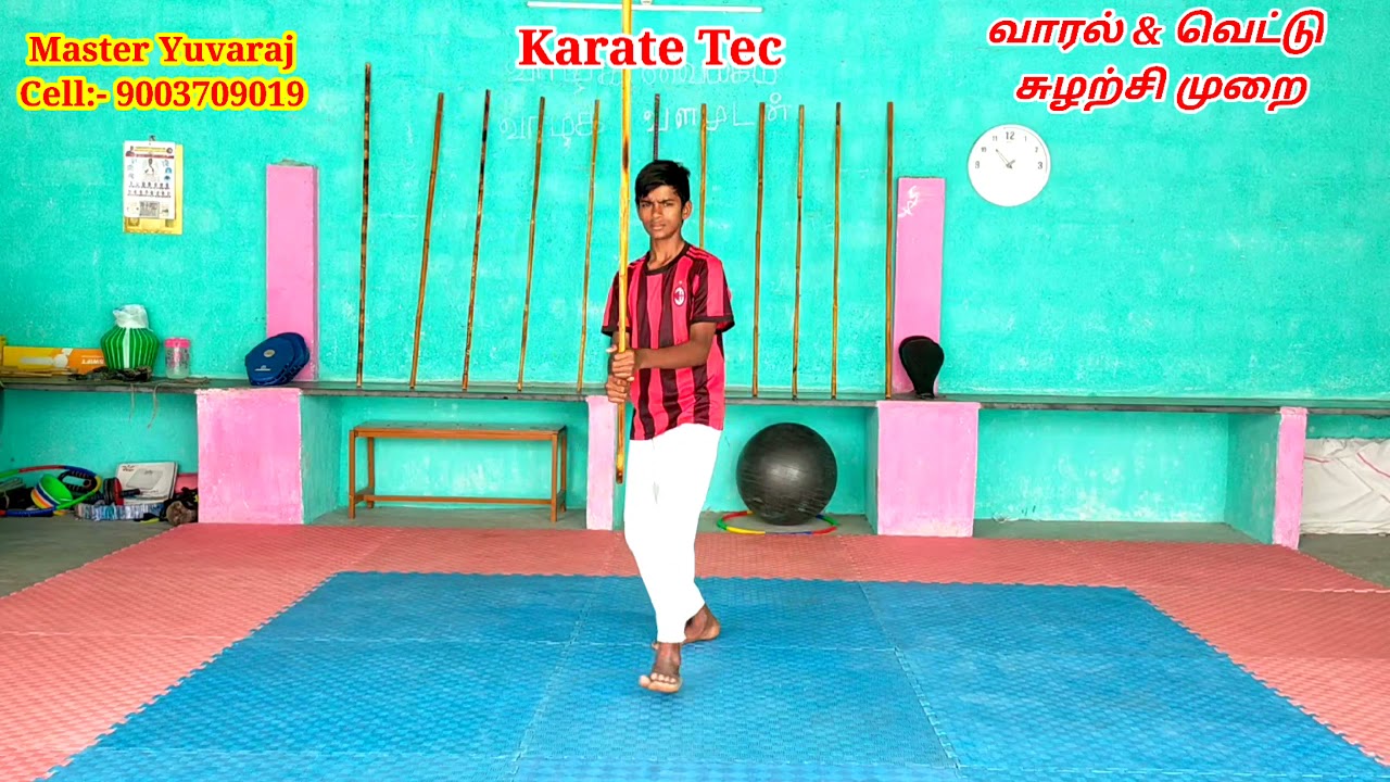 Silambam basic Vaaral & vettu rotation |Karate Tec| |Tamil|