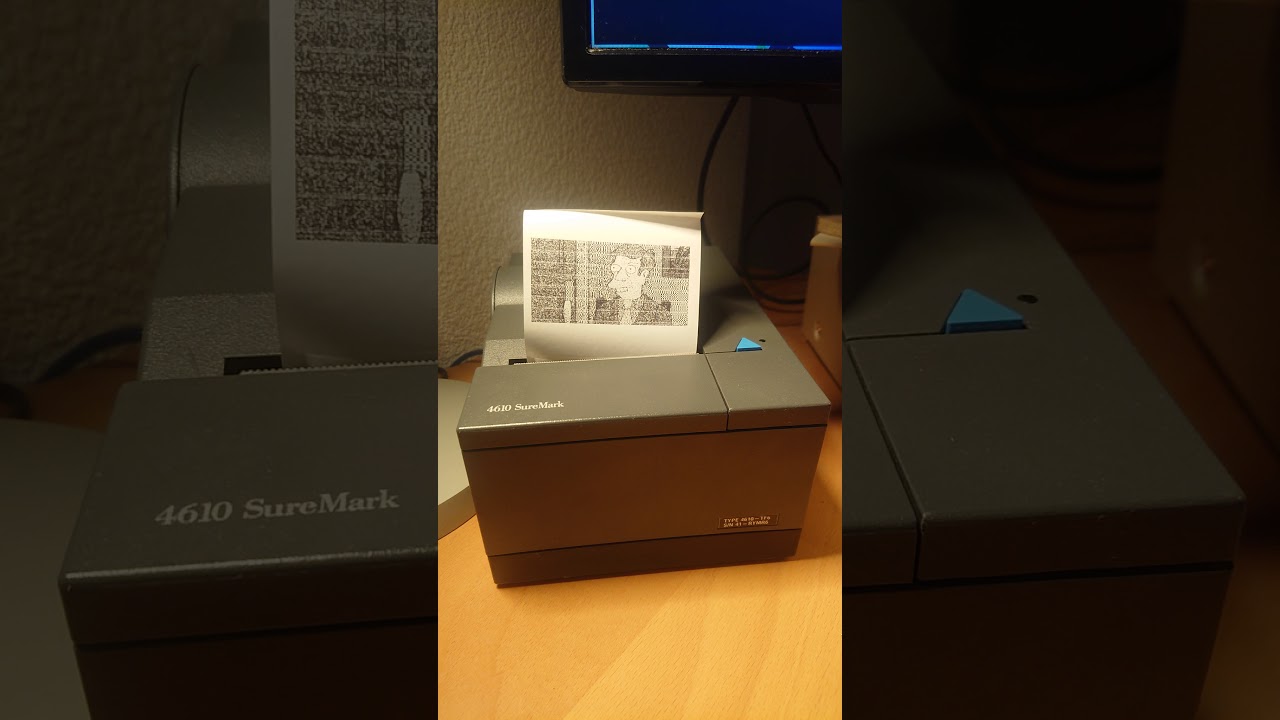 Steamed Hams but it's in 0.06 fps because it's printed on an IBM SureMark 4610 receipt printer