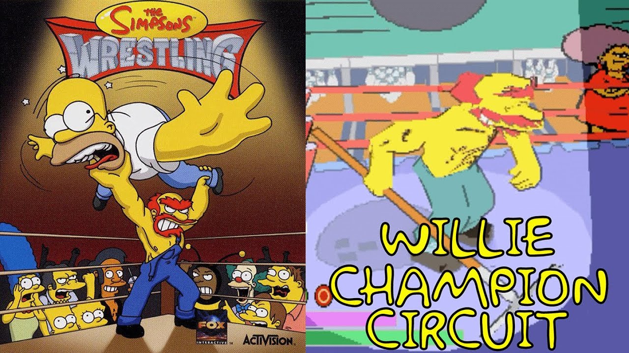 Willie | Champion Circuit | The Simpsons Wrestling | PS1 | No Commentary