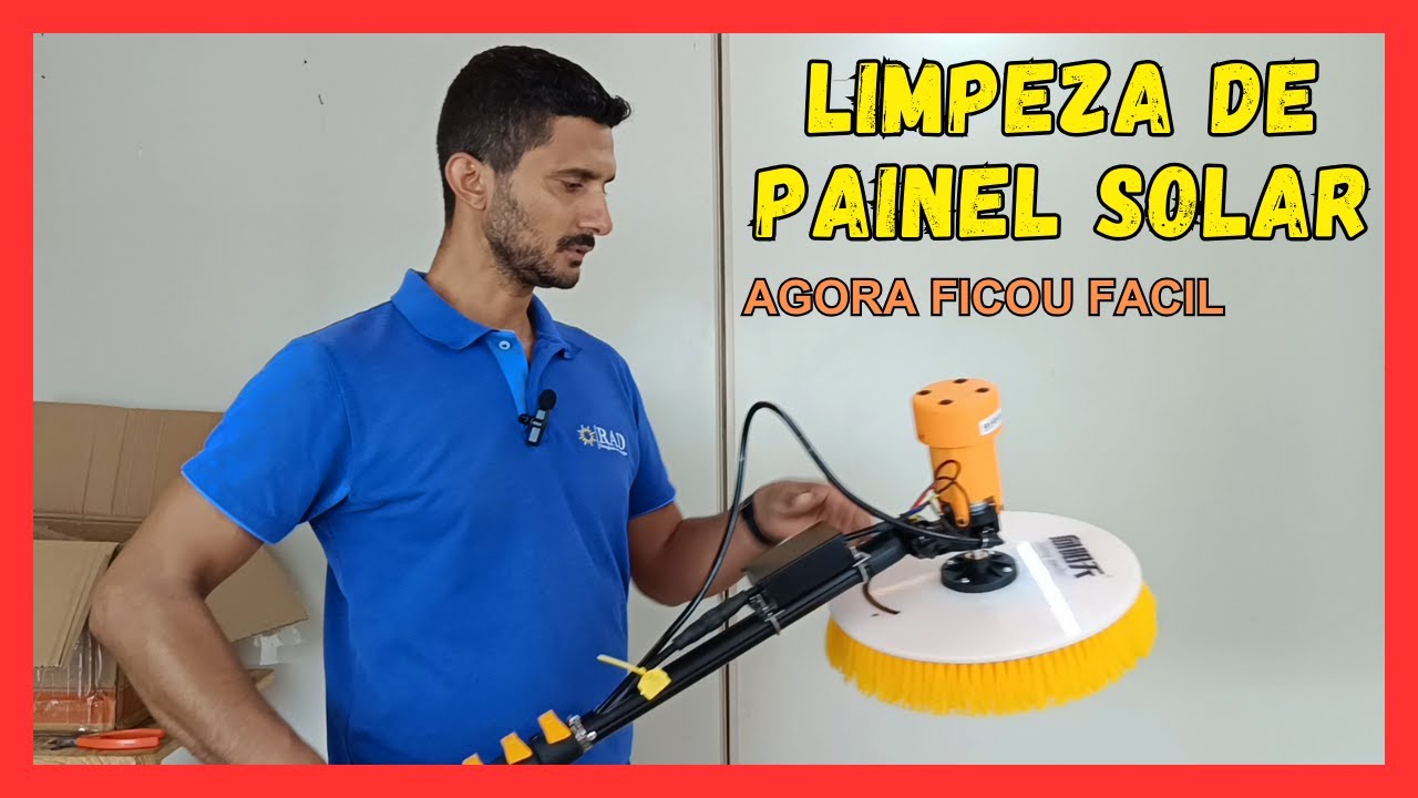 ESCOVA DE LAVAR PAINEIS SOLARES: Conheça a escova rotativa
