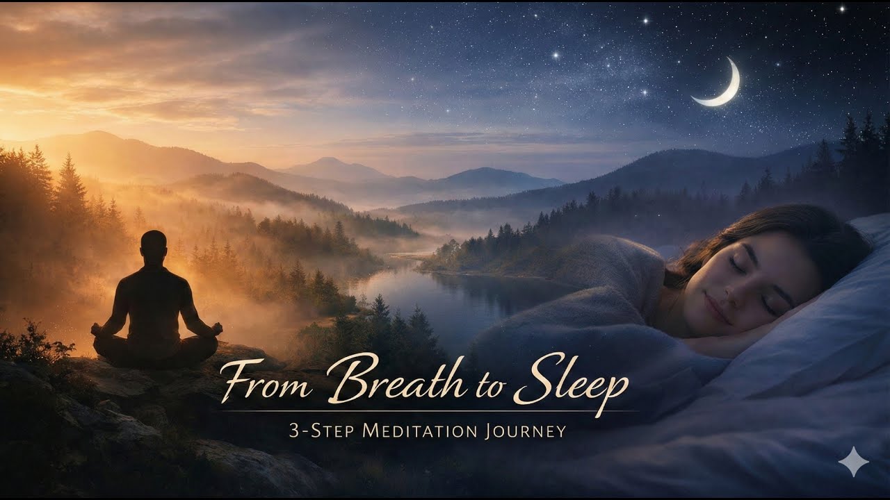 From Breath to Sleep 🌙3-Step Meditation Journey for Deep Rest & Healing #mountainbreathes